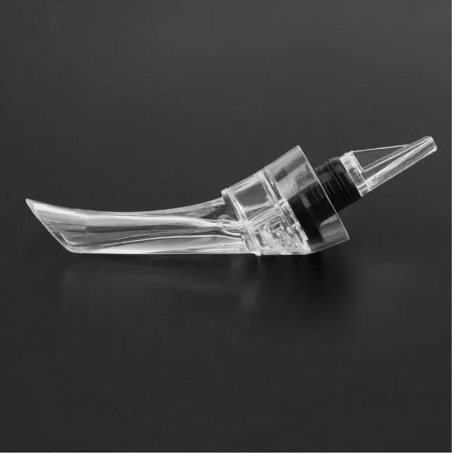 16cm long acrylic wine aerator with a stainless steel filter for instant pouring.