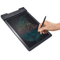 Black electronic LCD tablet with full perspective screen on flat surface