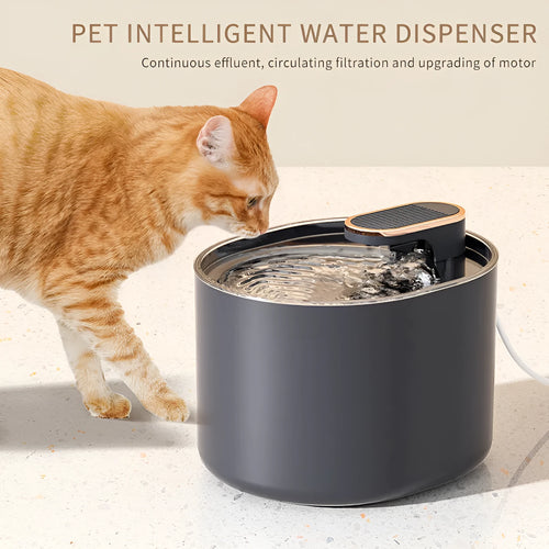 Automatic pet water fountain with USB cable, water pump, and filter element in Berlin blue colour