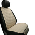 Linen car seat cushion showing universal fit design available in six colour variations