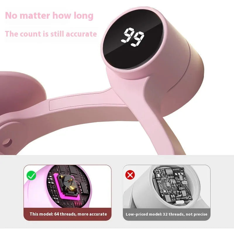 Pink and purple 3-gear pelvic floor muscle trainer for postpartum recovery.