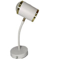 Black and white double-headed photography lamp with metal holders for streaming lighting