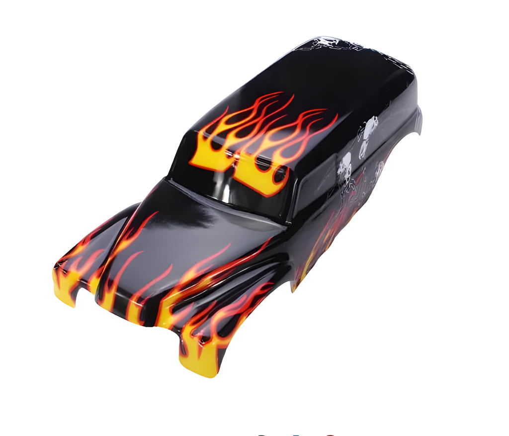 PVC replacement car shell for Traxxas Grave Digger RC 1/10 RTR Truck in yellow
