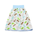 Waterproof baby diaper skirt with organic cotton surface, adjustable waist, and multi colour options including Bear car and Cat.