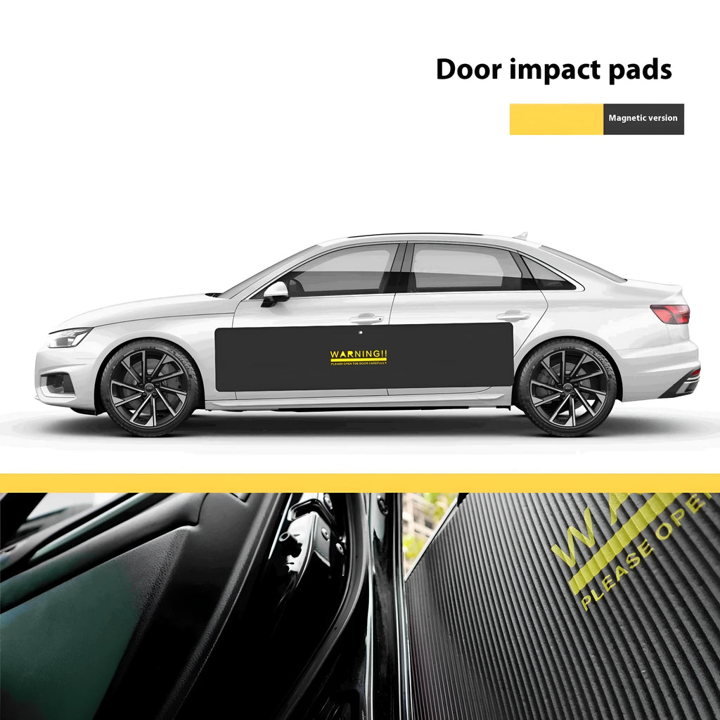 Black NBR magnetic anti-collision parking sticker measuring 190x160x40cm on a garage wall for car protection