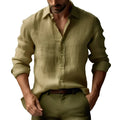Men's floral pattern digital print cardigan shirt in polyester blend fabric.