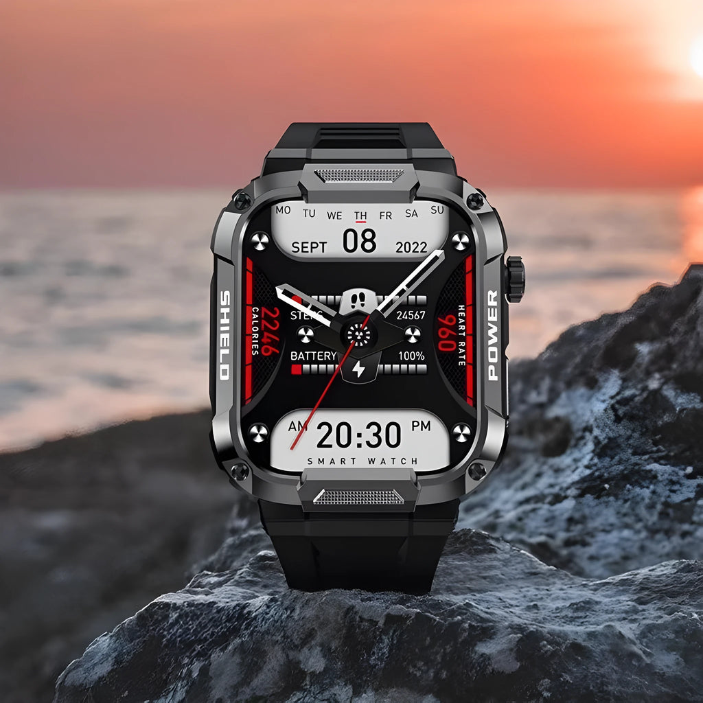 Smart watch with Bluetooth calling, large TFT screen, 50 x 44mm dial, Black Glue, Soil Yellow Glue, or Army Green Glue