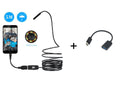 OWSOO 7mm USB endoscope camera with 5m cable, hook, magnet, and side audition tools
