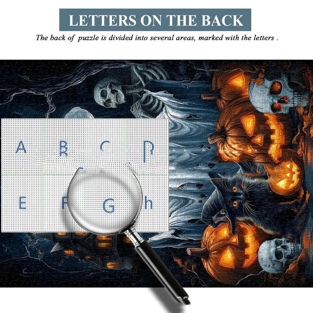 Halloween ghost puzzle plastic decoration for party and home display, size as shown in picture