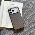 Large hole magnetic drop-resistant protective phone case in black for iPhone with frosted finish