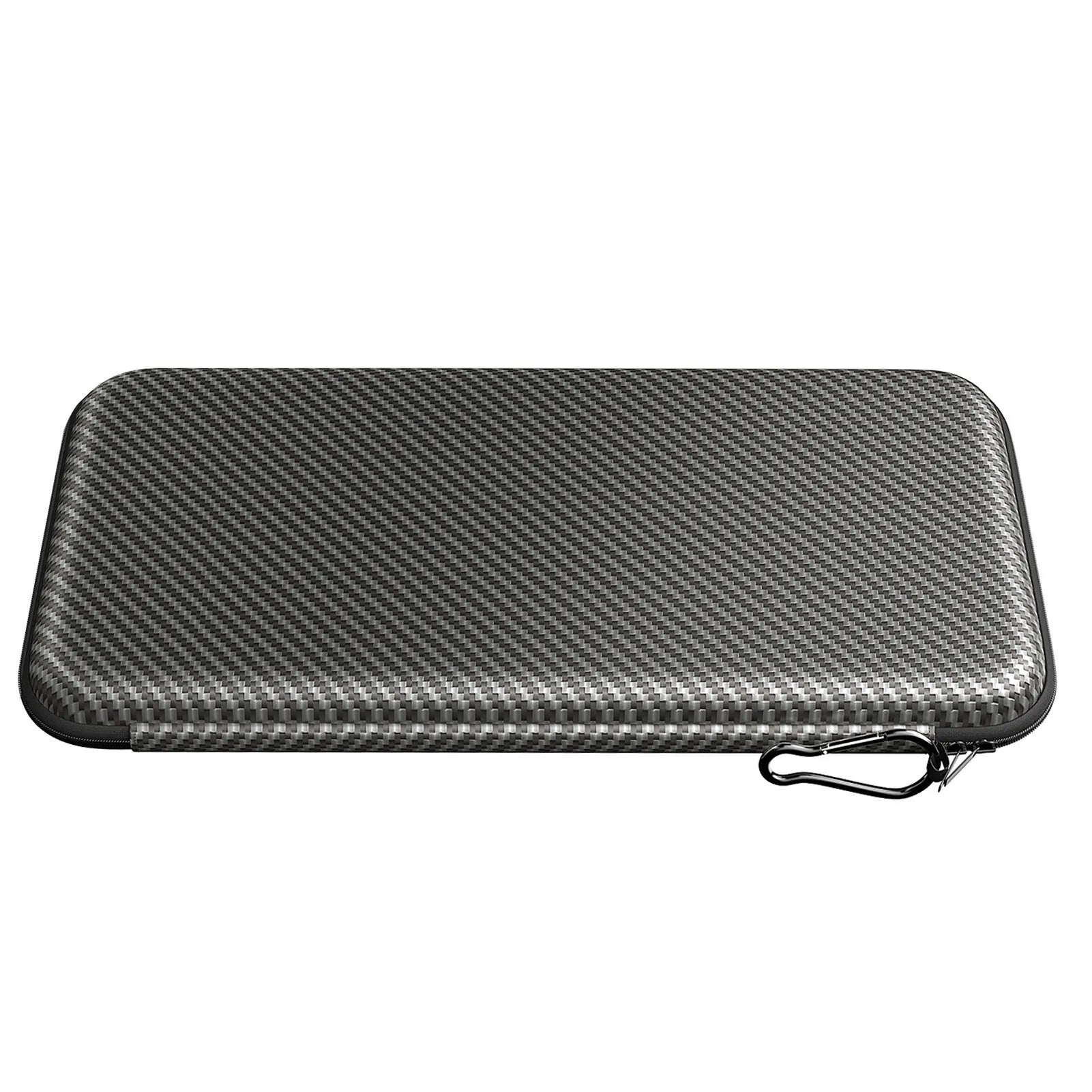 Silver grey golf double glove storage bag with two accessory brackets and carrying handle