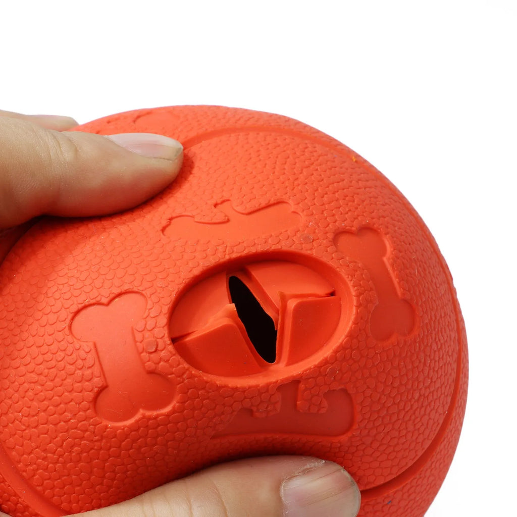 Dog leaking food ball in TPR material, small 8cm size, colour blue, for interactive treat dispensing