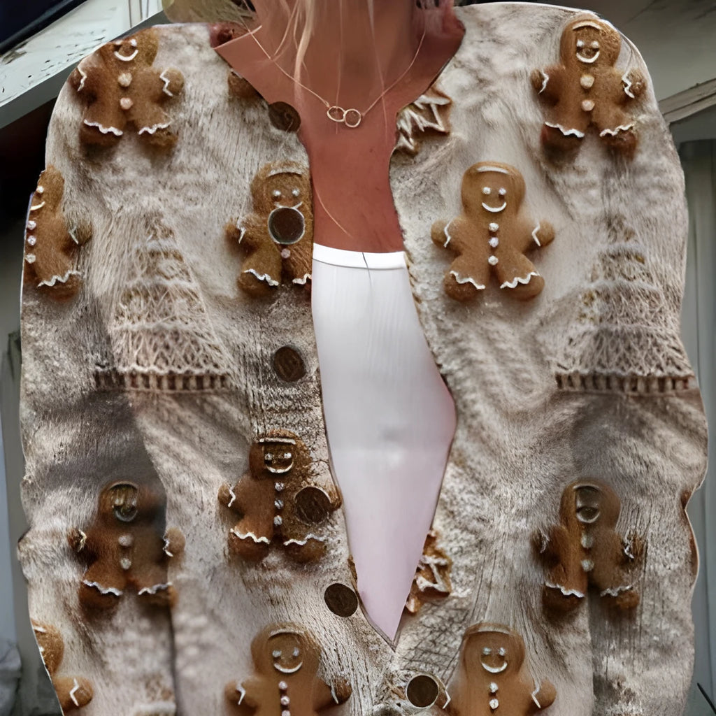 Loose fit digital printed top with lapel collar in polyester fabric
