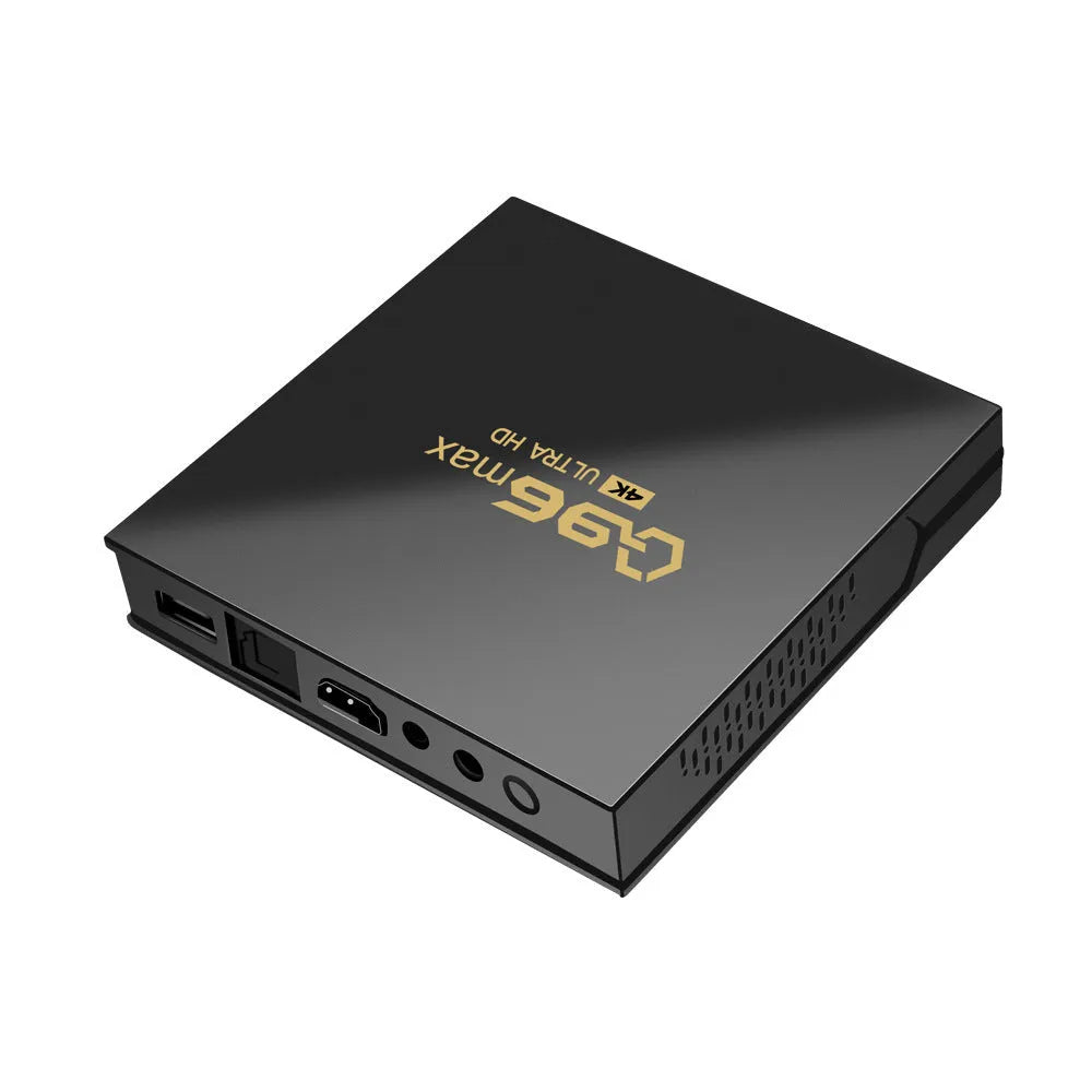 Q96 MAX S905 Android 4K TV Box set-top box with remote control and accessories