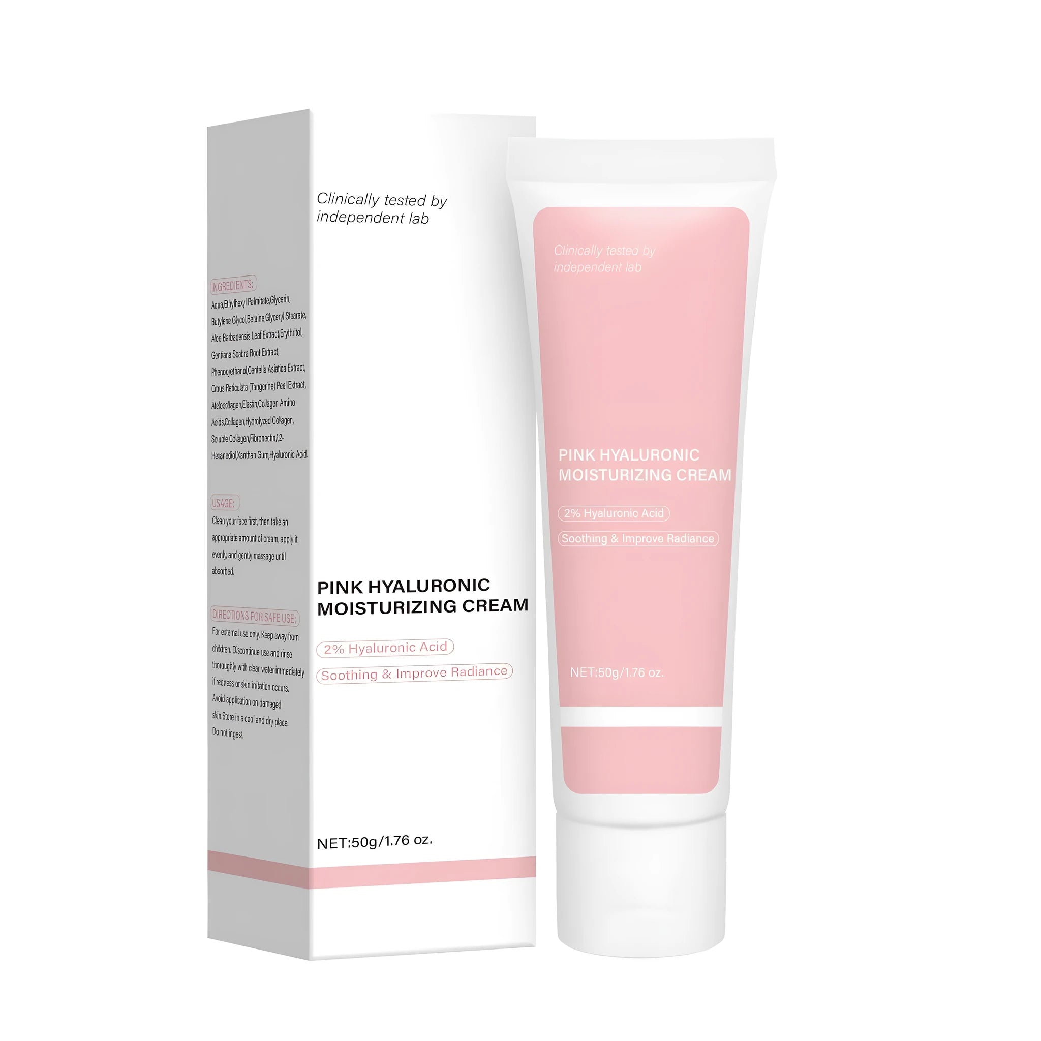 Hyaluronic Acid Moisturising Cream 50g container with FP-E012 specification