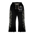 Hotter Than Hell black mid waist sweatpants for men and women, size XXS to 5XL, sports and leisure trousers.