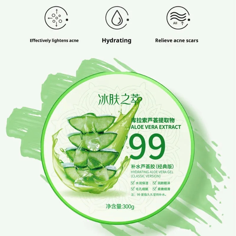 300g bottle of aloe vera emulsion-gel for skin moisturising