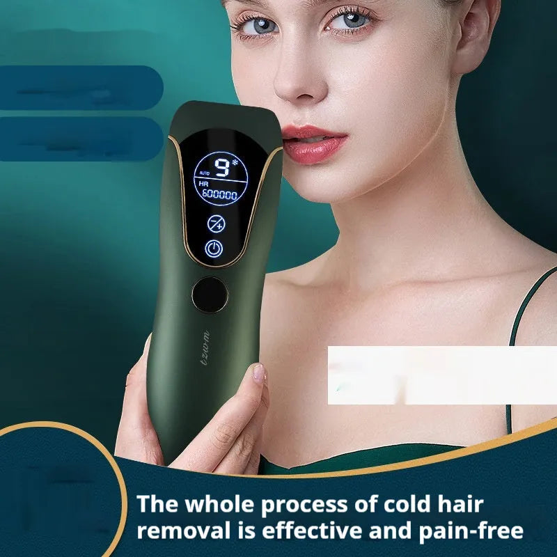 Sundial freezing point hair removal device in green, pink or white for whole body hair removal