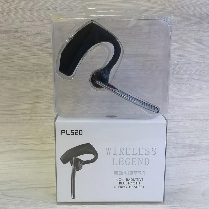 Black plastic Bluetooth sports headphones with a USB port and a battery display.
