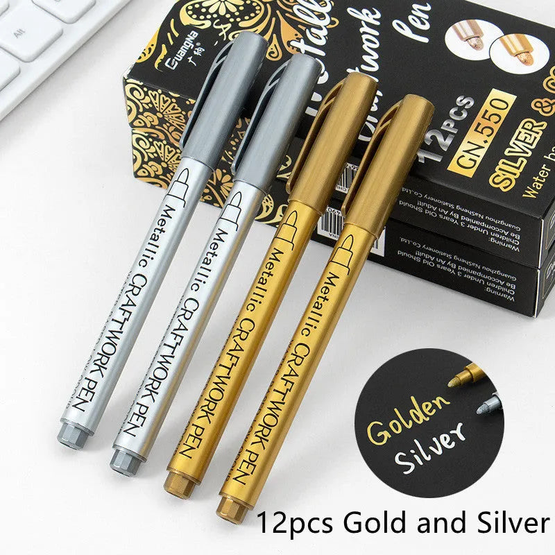 14cm metal paint pen with plastic casing for permanent marking on metal surfaces