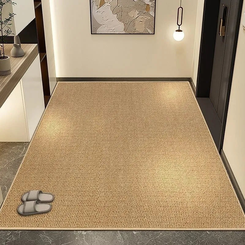 Woven polypropylene floor mat in camel, square shape, non-slip, available in sizes from 20x30cm to 140x200cm