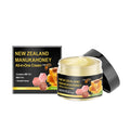 50g glass jar of bee venom and honey skin care cream on a shelf.