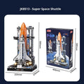 Super Space Shuttle small particle plastic building blocks set with flash function for ages 7-14
