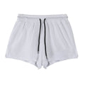 Men's black quick-dry nylon summer shorts with mid-waist fit on a white background.