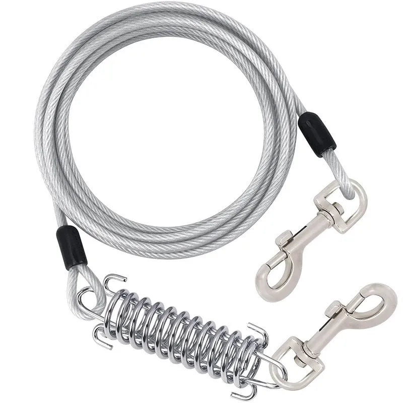 Dog hand holding rope leash with martin buckle in multiple colours and lengths with steel wire core