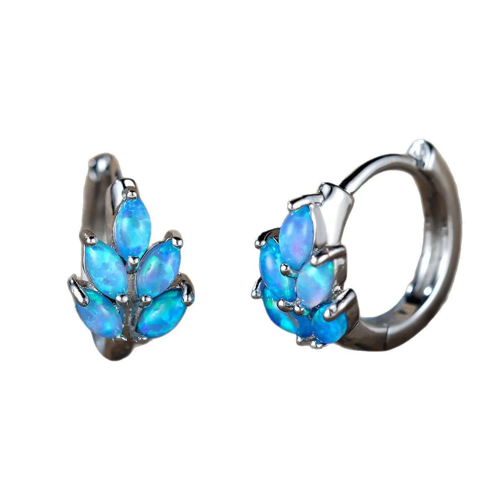 Copper ear clip with leaf geometric design, electroplated rose gold finish, non-pierced clip style for women.