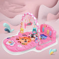 Baby fitness frame pedal piano activity centre with soft padding for infants 0-3 years in animal theme colours