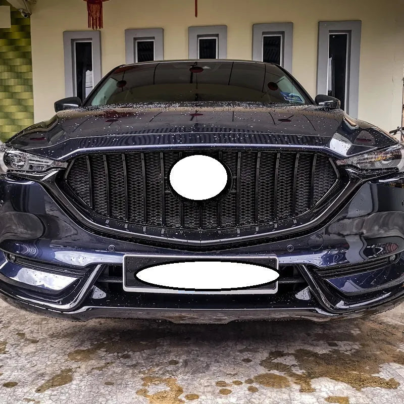 Mazda CX-5 second generation car with medium mesh GT sports front grille decoration installed.