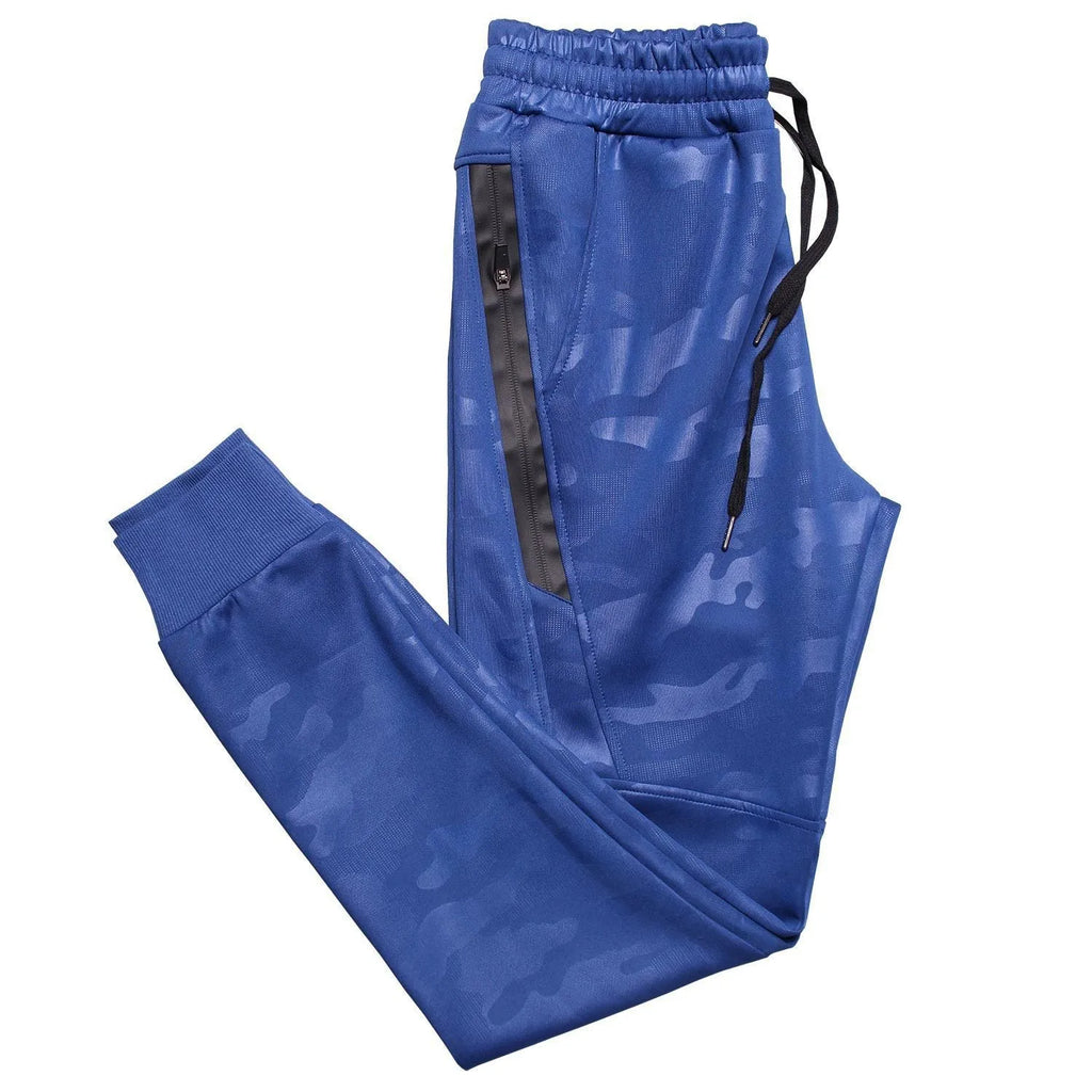 Men's camouflage printed jogging pants in cotton, loose fit, mid-waisted, available in five colours.