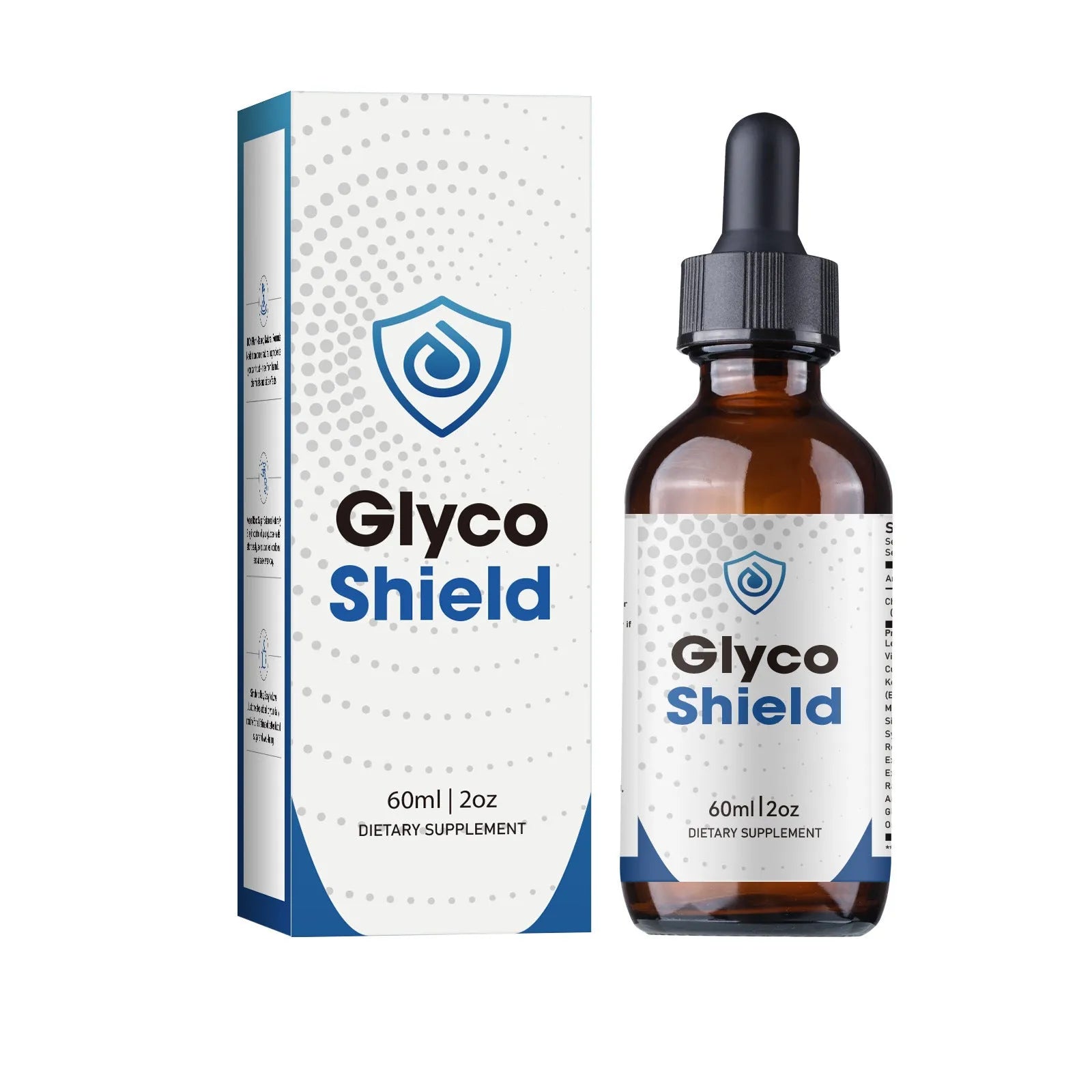 60ml bottle of men's dietary supplement drops with a dropper applicator.