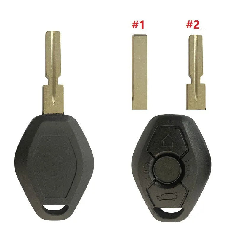 BMW straight 3-button remote key replacement with ID44 chip for EWS system