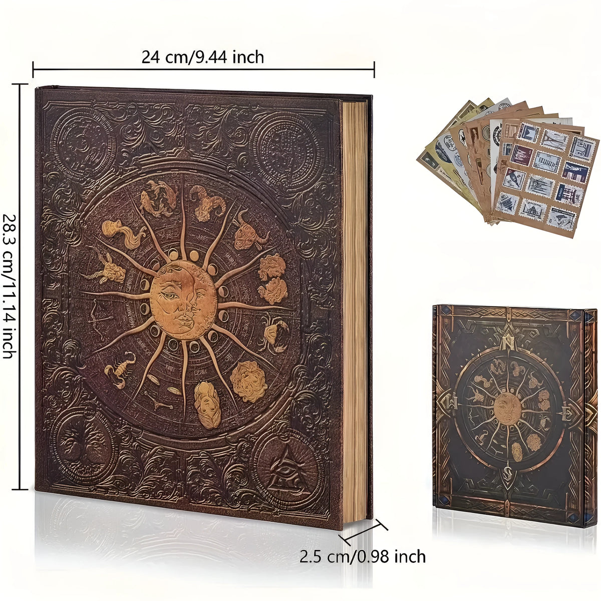 Gold DIY Our Adventure Book photo album with hard cardboard cover and 132 kraft paper pages