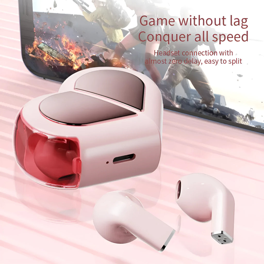 K520 creative rotatable Bluetooth earphones in black, white or pink colours