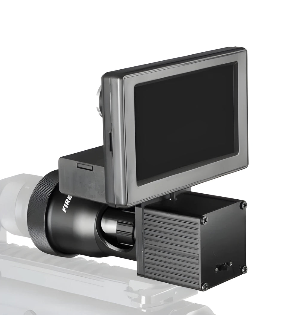 Black digital infrared night vision monocular with 4.3 inch display and 25mm lens