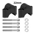 CNC aluminium alloy motorcycle lifting code in 22mm black finish on workbench
