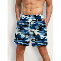 Men's polyester beach shorts with elastic waistband and printed streetwear design in multiple colour options