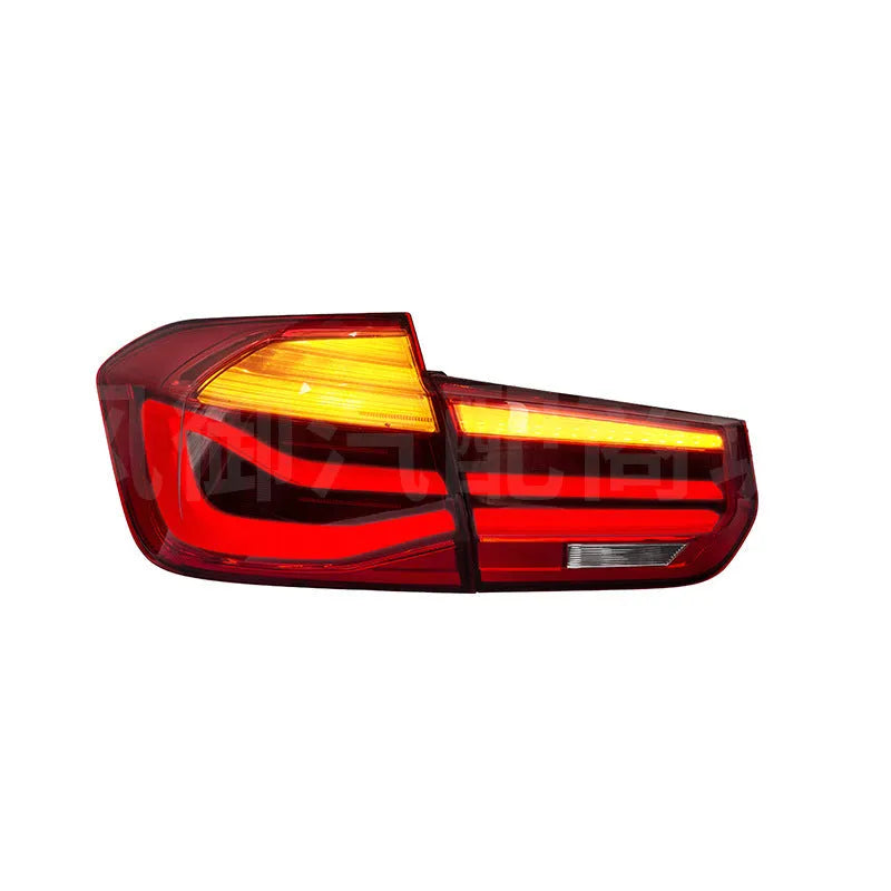 BMW 3 Series modified tail light assembly with streamer LED indicators in red or smoked black finish