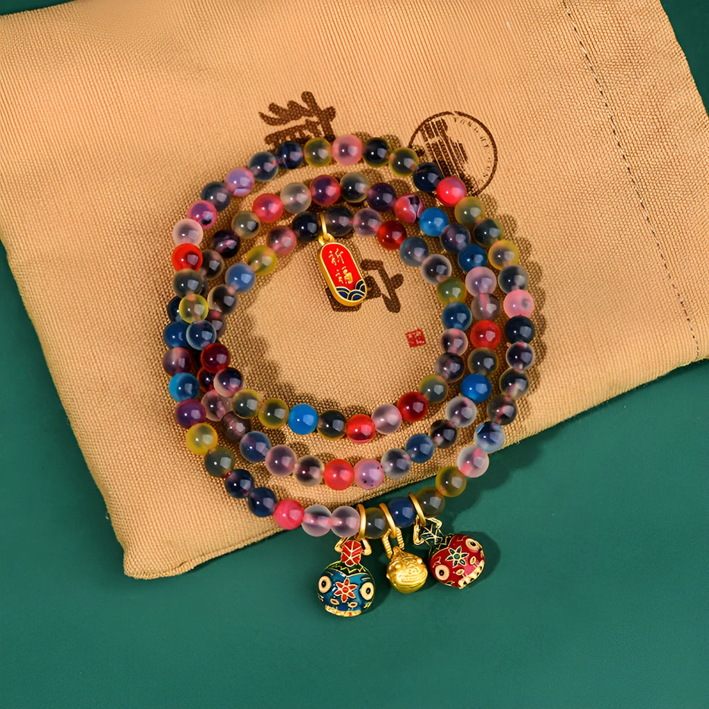 Dzogchen half pond agate bracelet with sugar heart fragrant grey glaze and swallowing gold beast charm