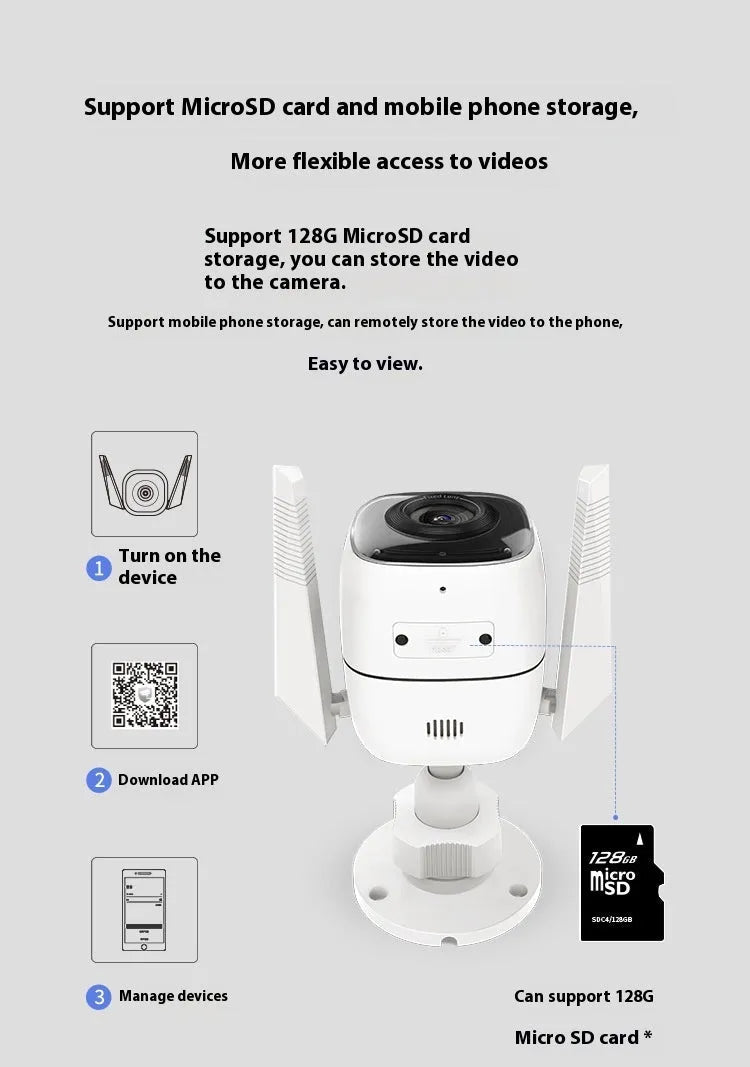 Outdoor webcam with 1080p HD and infrared night vision for security surveillance