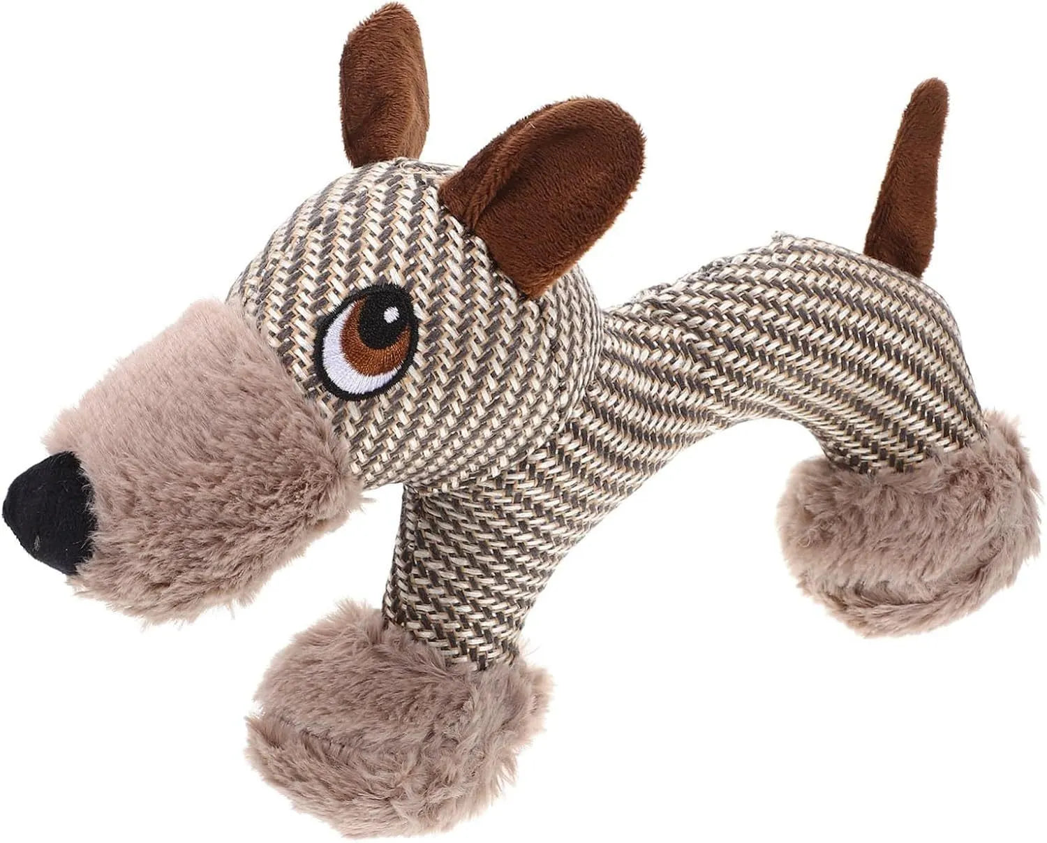 Monkey and puppy design plush dog toys with squeakers for large dogs