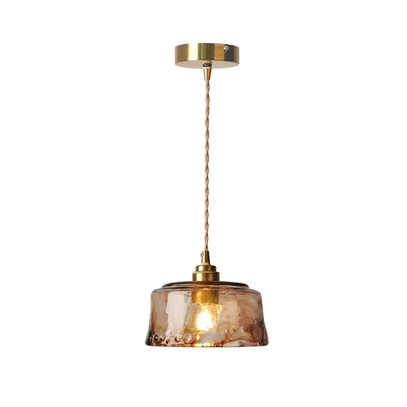 Nordic retro brass and glass chandelier with B bar design for restaurant ceiling lighting