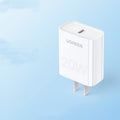 White Apple PD20W USB-C fast charger 20W MFi certified for iPhone 8-14