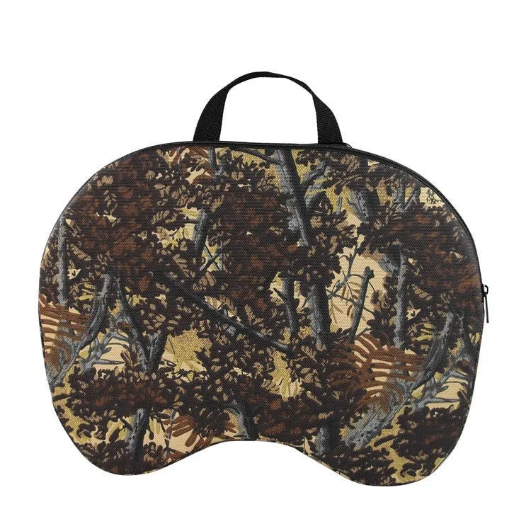 Portable camping camouflage thickened cushion made of Oxford cloth, size 40x29x7 cm, in Black New Reed camouflage colour