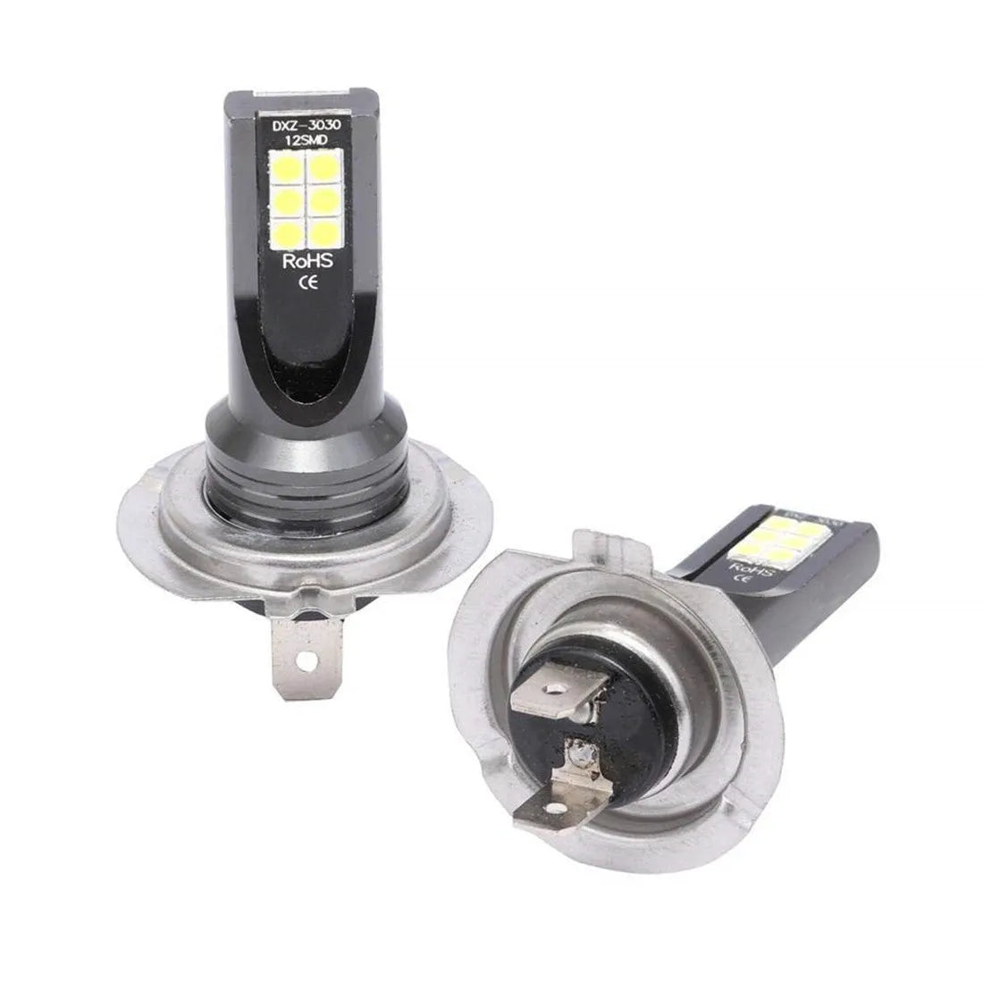 H7 110W LED fog light bulb with aluminium housing and 12 SMD LEDs.