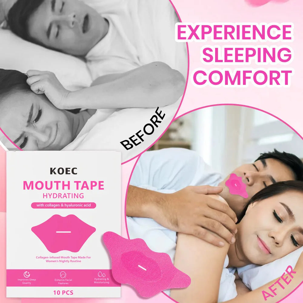 KOEC Hydrogel Sleep Mouth Seal 10 pack with breathing lip patches