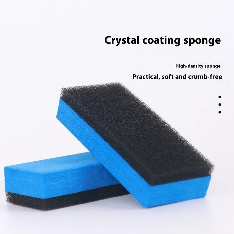 Car repair wax kit showing Scratch Removal A Wax, Brightening B Wax, and a frosted sponge mop for paint correction.